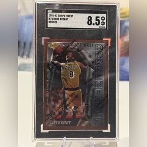 🔥 1996 Topps Finest Kobe Bryant Rookie with film still new. SGC GRADED 8.5